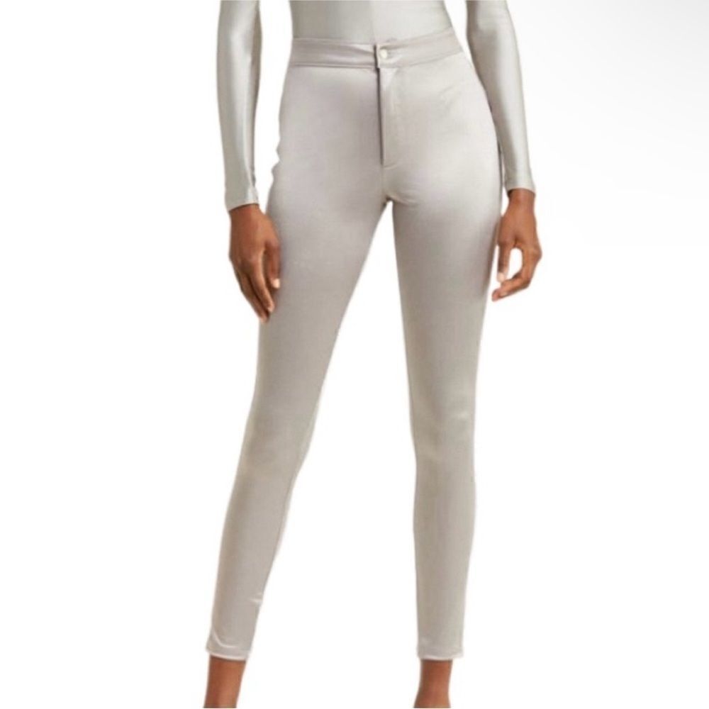 NWT SKIMS Silver Disco Pants - Sz XS